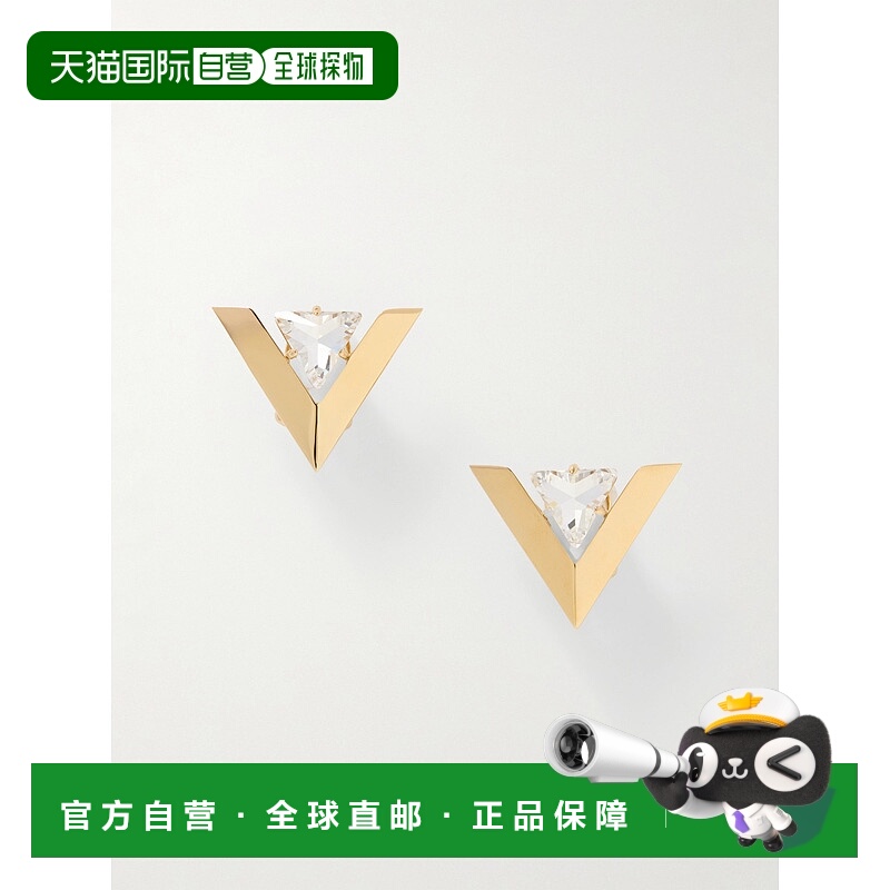 香港直邮valentino 华伦天奴 女士 JE LES V 水晶金属耳环 7W0J0A