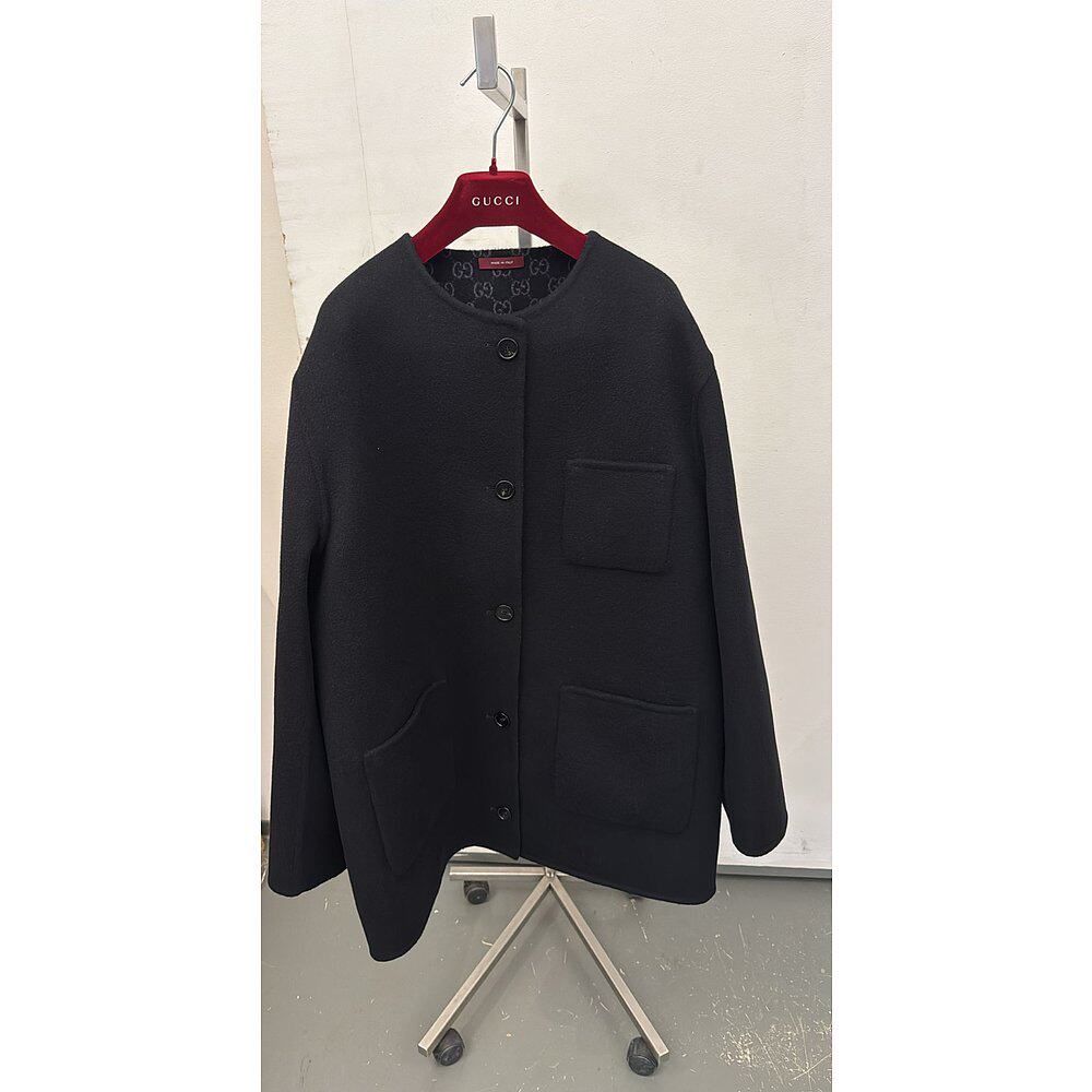 GUCCI 男士卫衣 840657Z7ASL1189 AW2025 黑色