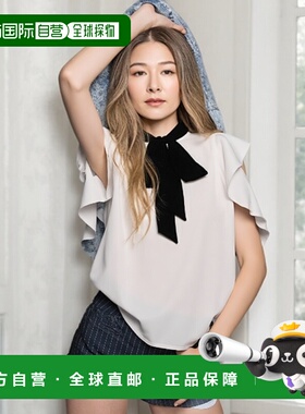 日本直邮日潮 GRL2Way荷叶袖蝴蝶结衬衫jh75新款