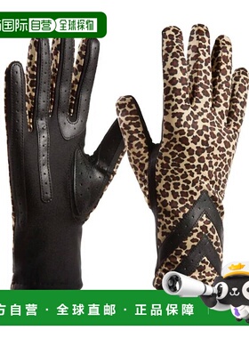 1h可退 【美国直邮】Isotoner 女士Smartdri Smartouch三按钮豹纹