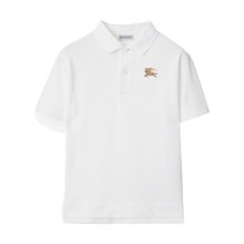 BURBERRY 男童T恤 81050731 SS2025 白色 短袖Polo衫