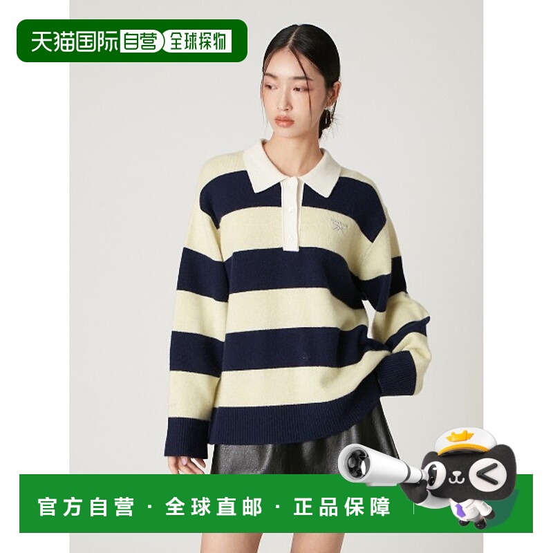 1h可退 日本直邮Reebok×FRAY I.D 女装 羊绒混纺拉格衫 半开襟设