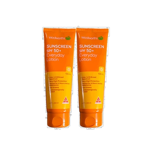 Woolworths水润防晒霜持久呵护隔离100ml*2支防水正品