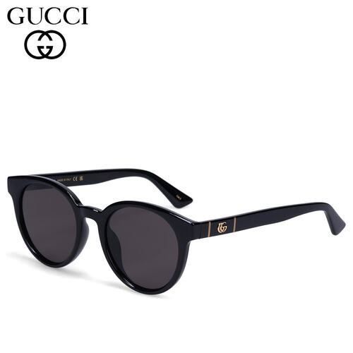 日本直邮GUCCI 太阳镜男女亚洲版型防紫外线黑色 GG0638SK-002