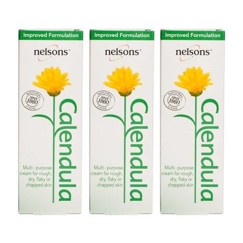 英国药房Nelsons金盏花霜滋润皮肤保湿不油腻防干燥50g*3