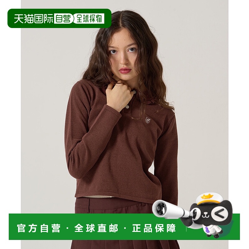 1h可退 日本直邮TINA:JOJUN 女装 贝绒感 荷叶边圆领针织衫 tnj44