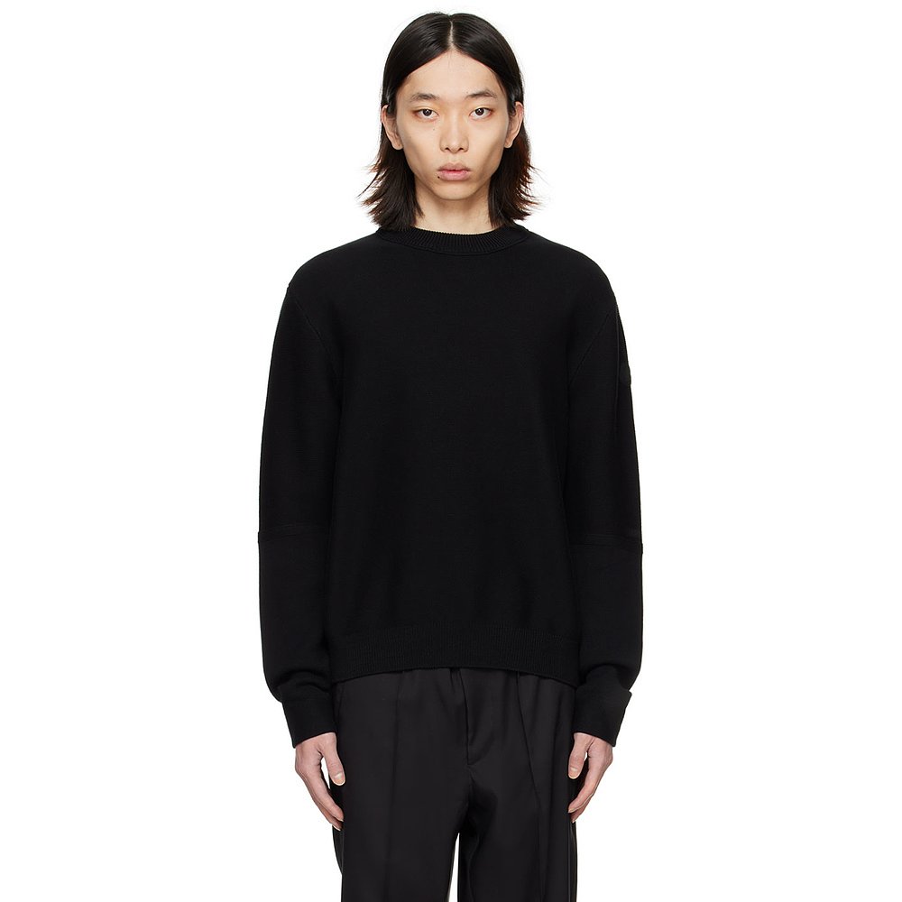 Moncler 盟可睐 男士 黑色贴饰针织衫 J10919C00001M1509