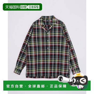 1h可退 日本直邮SHIPS MEN SHIPS: 开领 棉 亚麻 马德拉斯格子 拉