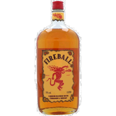 欧洲直邮fireball火龙肉桂口味威士忌配制酒33度1000ml加拿大洋酒