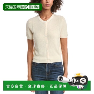 美国奥莱直发针织衫 自营rag 白色 bone碎骨Dina亚麻混纺开衫