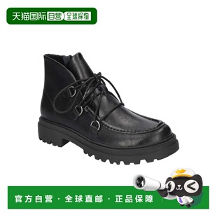自营Women's Bella Vita Xandy Boots Black Leather Moc Toe Ank