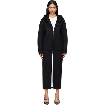 潮奢 Valentino 华伦天奴 女士 黑色 Hoodie 连衣裙 5B0CK0A06JA