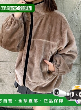 日本直邮GeeRA 精美配色设计毛茸可脱卸连帽衫外套 R04609EW14485