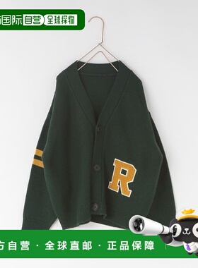 1h可退 日本直邮LOWRYS FARM 女童字母贴花针织开衫 143655 14365