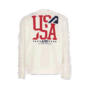 香港直邮AUTRY 男士卫衣 SWIM2321 灰色 徽标印花卫衣长袖