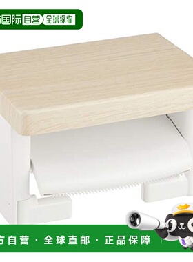 日本直邮TOTO卫生间壁挂式卷纸架原木搁板白/浅木色 YH501FMR