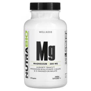 香港直邮Nutrabio Labs,Mg 镁，100 毫克，120 粒胶囊