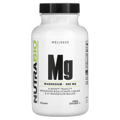 香港直邮Nutrabio Labs,Mg 镁，100 毫克，120 粒胶囊