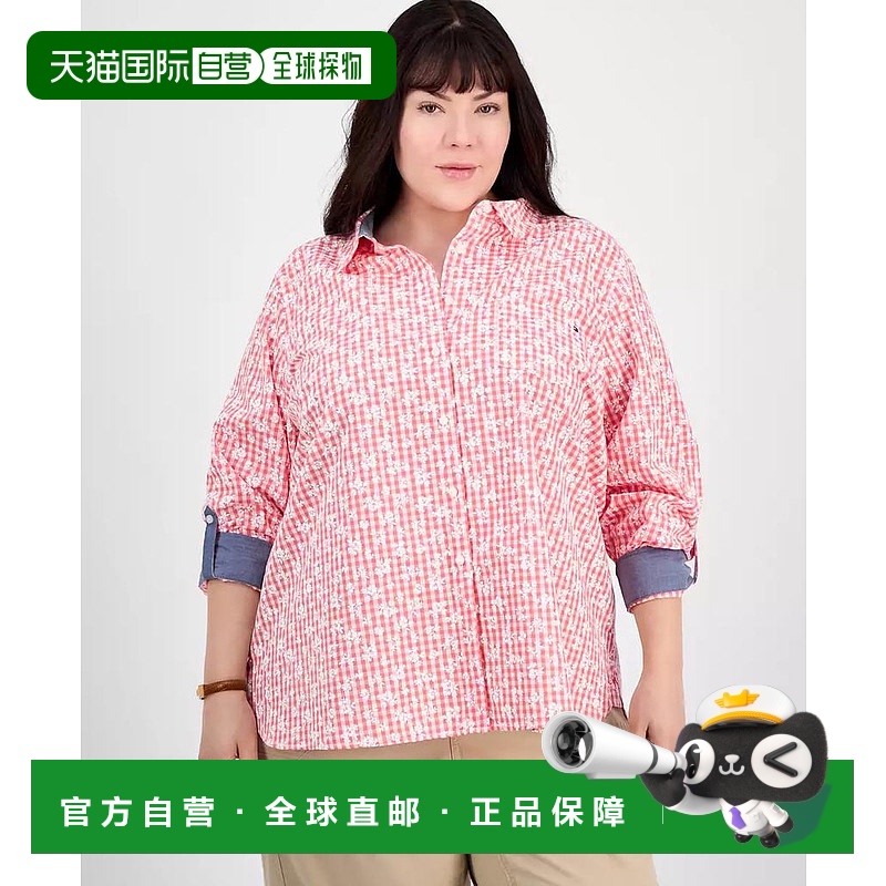 1h可退 【美国直邮】tommy hilfiger 女士 衬衫新款长袖