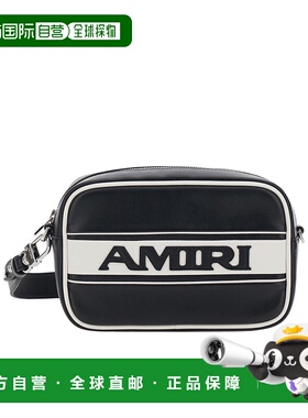 1h可退 香港直邮AMIRI 男士斜挎包 AMHABA1016001 SS2026 黑色 拉