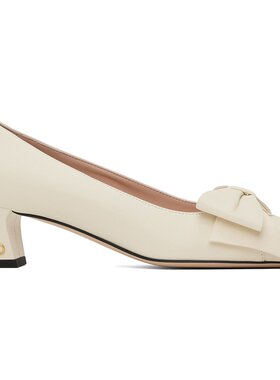 潮奢 Valentino 华伦天奴 女士 灰白色 Bowow 中跟鞋 6W2S0LB5DDT