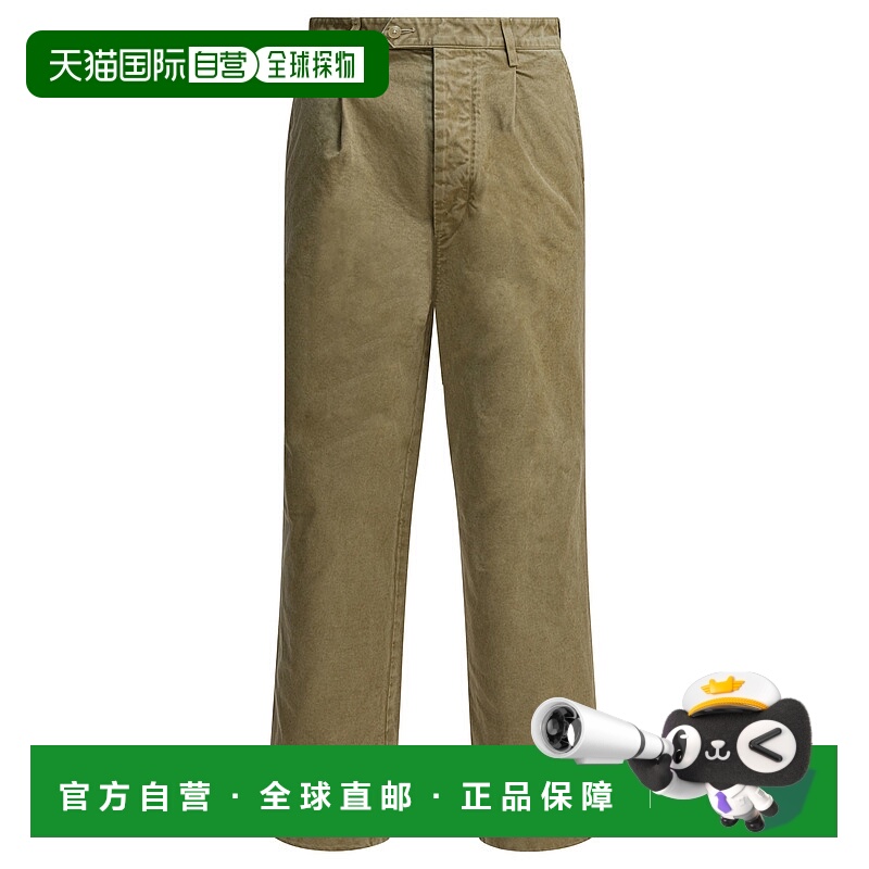 香港直邮AURALEE 男士 斜纹棉布长裤 A25AP01CPBEIGE