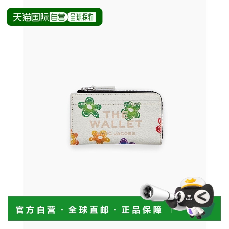 1h可退 日本直邮MARC JACOBS 男女同款 仿皮拉链多卡位钱包 花朵