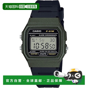 【日本直邮】Casio卡西欧 手表 日期显示带闹铃秒表等F-91WM-3AJH