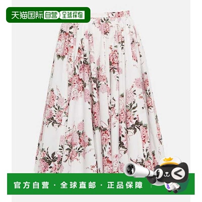 1h可退 香港直邮EMILIA WICKSTEAD 女士 Edy 花朵棉府绸中长连衣
