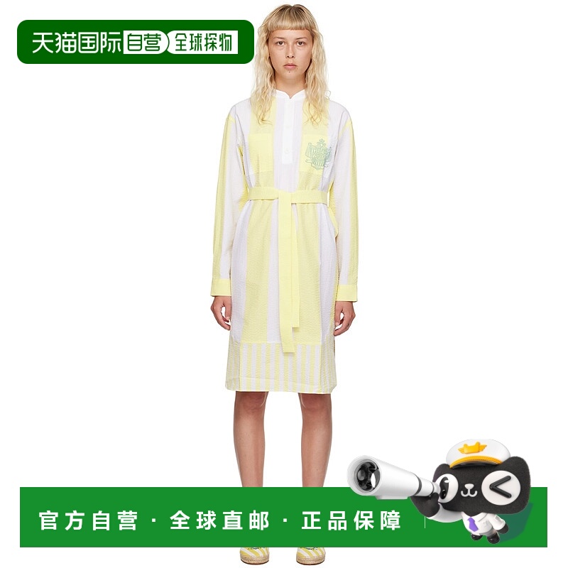 1h可退 香港直邮潮奢 MAISON KITSUNE 女士 白色 & 黄色 Hotel Ol