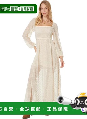 自营Free People Malina Maxi Dress Womens Tan Embroidered Eye