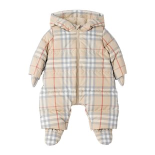 BURBERRY 男童大衣 81129001 AW2025 花色 格纹羽绒雪地服