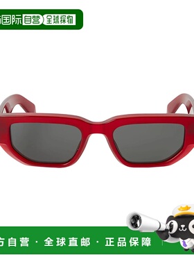 自营 off-white米白色格里利长方形太阳镜-酒红色深灰色 美国奥莱