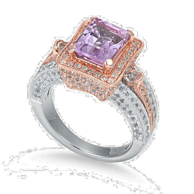 自营 Suzy Levian 纯银紫色紫水晶 5.2 cttw 戒指 - 紫色 美国奥