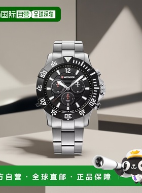 自营 Wenger Swiss Army 男式 01.0643.117 Seaforce 黑色表盘手