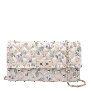 VALENTINO 女士斜挎包 WB0137XVCBCJ AW2025 白色 图案单肩包