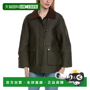 自营Tahari Taylor短雨衣-绿色 美国奥莱直发