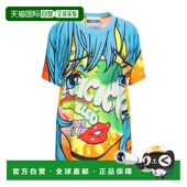 香港直邮Moschino blue蓝色 莫斯奇诺 1h可退 女士 T恤 舒适时尚