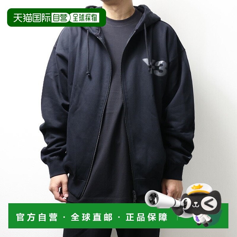 日本直邮Y-3 男款 标志拉链连帽卫衣 LOGO ZIP HODDIE 连帽衫 拉