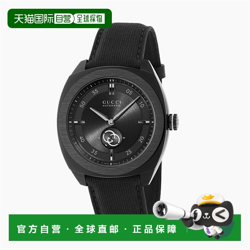 1h可退 香港直邮潮奢 Gucci 古驰 男士 锁扣手表 black黑色 舒适