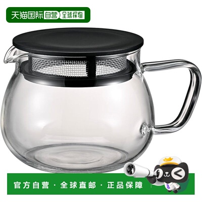 【日本直邮】HARIO 茶乃丸茶壶 380mL 黑 耐热玻璃 TPM-38-B
