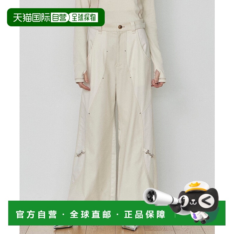 日本直邮PUBLIC TOKYO 女士拼布装饰阔腿裤直筒裤裤子 164340002