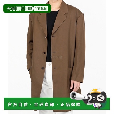 韩国直邮AURALEE 轻质羊毛 MAX 华达呢大衣（A23SC01MG 深棕色）