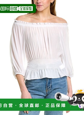 自营 Ramy Brook Riley 衬衫白色 泡泡袖美国直发奥莱长袖