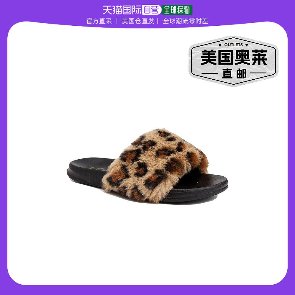 sugarwuzzy 女式毛皮一脚蹬拖鞋 - 豹纹 【美国奥莱】直发