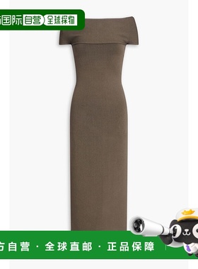 1h可退 香港直邮toteme 女士 露肩剪口弹性针织长款连衣裙 241WRD