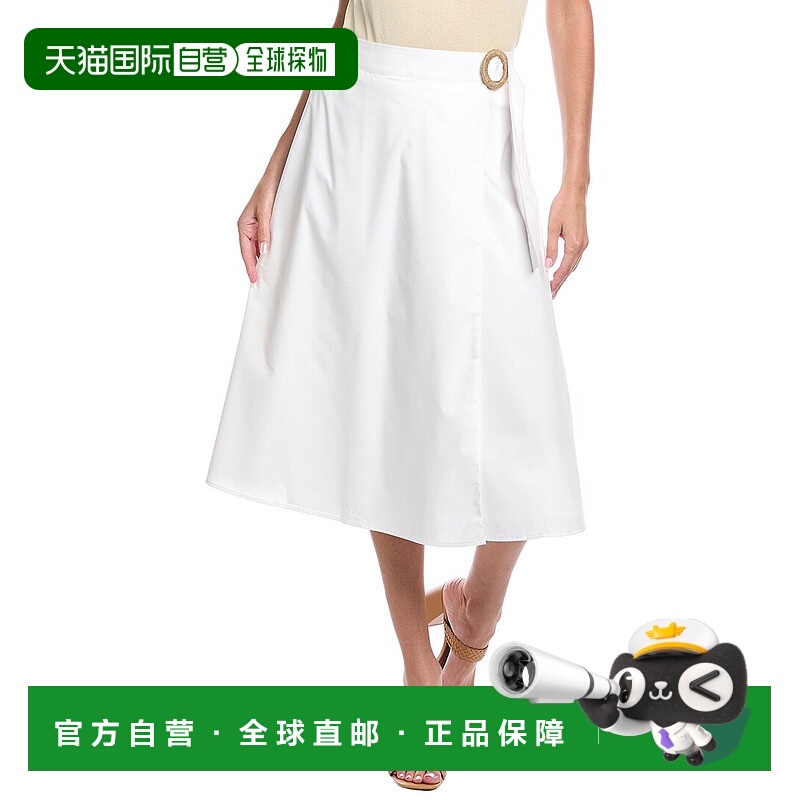 自营Nicole Miller Midi白色短裙 美国奥莱直发