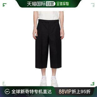 Gucci 男士 古驰 香港直邮潮奢 黑色烫迹线短裤 771040ZAPE5