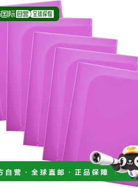 【日本直邮】加双页夹 A4 垂直 6 口袋 紫色 5 本书 FL-200MH 79-