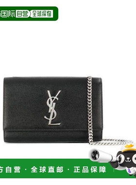 香港直邮Saint Laurent KATE 黑色徽标单肩包 469390BOW0N
